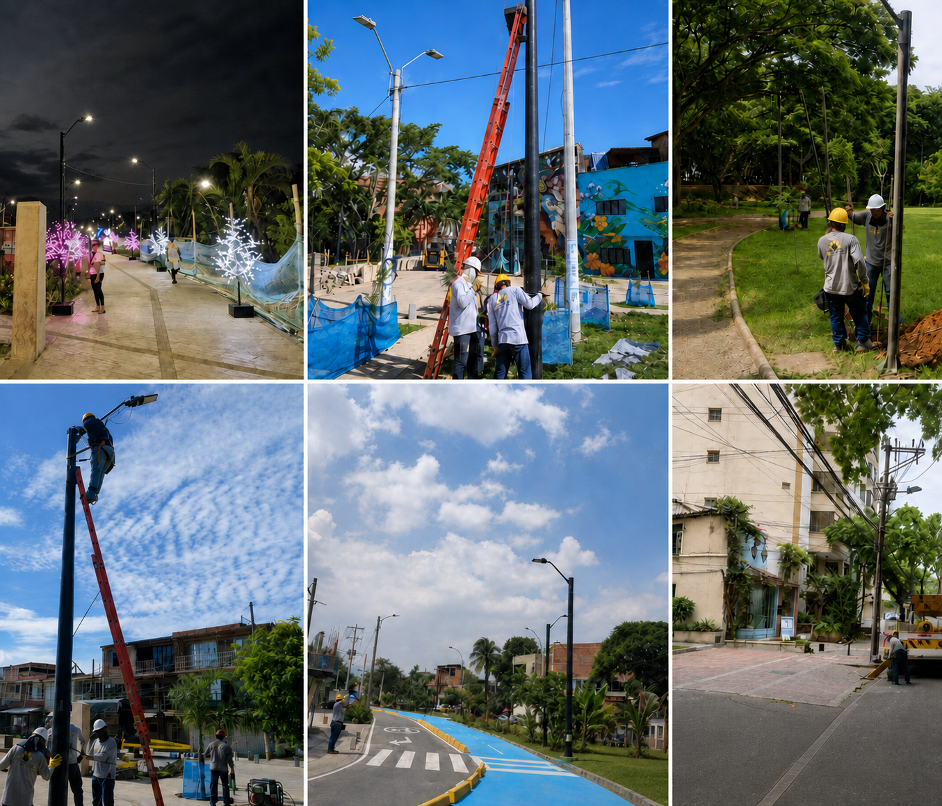 Expansión y modernización de alumbrado público ejecutada por Viwi Ingeniería en Cali