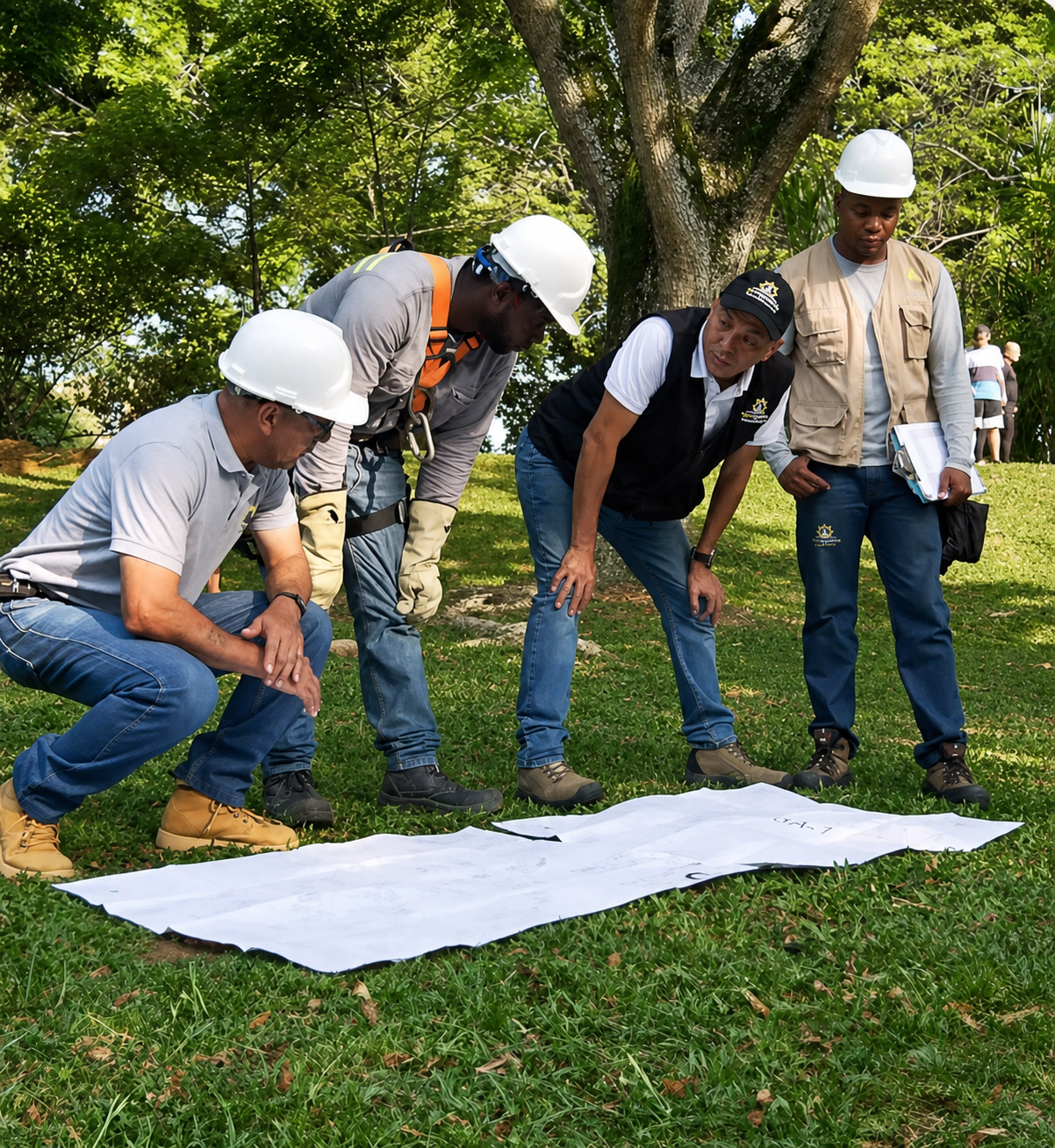 Equipo de Viwi Ingeniería planeando un proyecto de alumbrado público